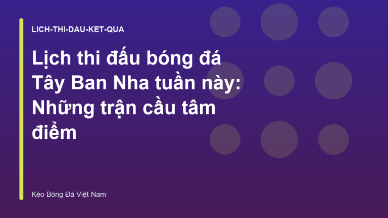 Lịch thi đấu bóng đá Tây Ban Nha tuần này: Những trận cầu tâm điểm