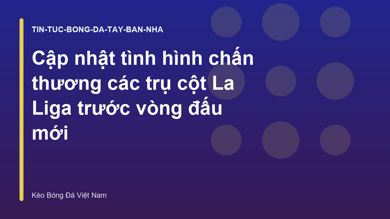 Cập nhật tình hình chấn thương các trụ cột La Liga trước vòng đấu mới